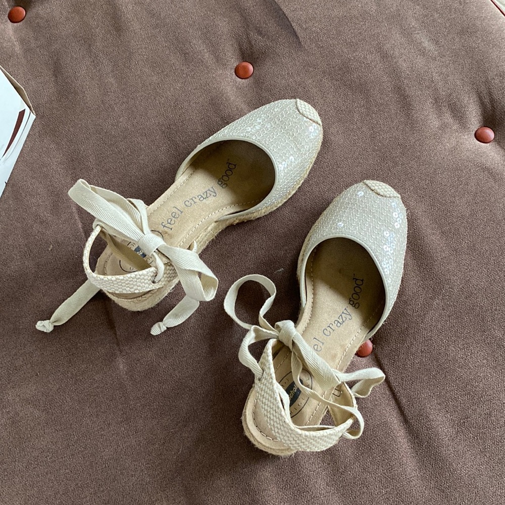 Dr Scholls wedge espadrilles with lace up detail